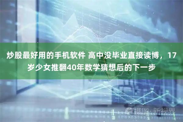 炒股最好用的手机软件 高中没毕业直接读博，17岁少女推翻40年数学猜想后的下一步